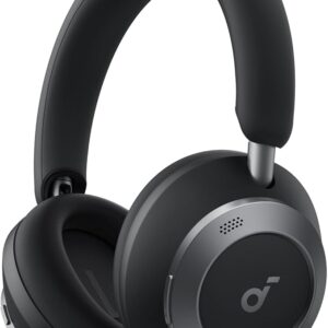 soundcore Space One Pro by Anker, Adaptive Active Noise Cancelling Headphones, Super Foldable Design, 60H Lossless Audio, Ultra-Fast Charging, Hi-Res Wireless Audio with LDAC, Comfortable Fit